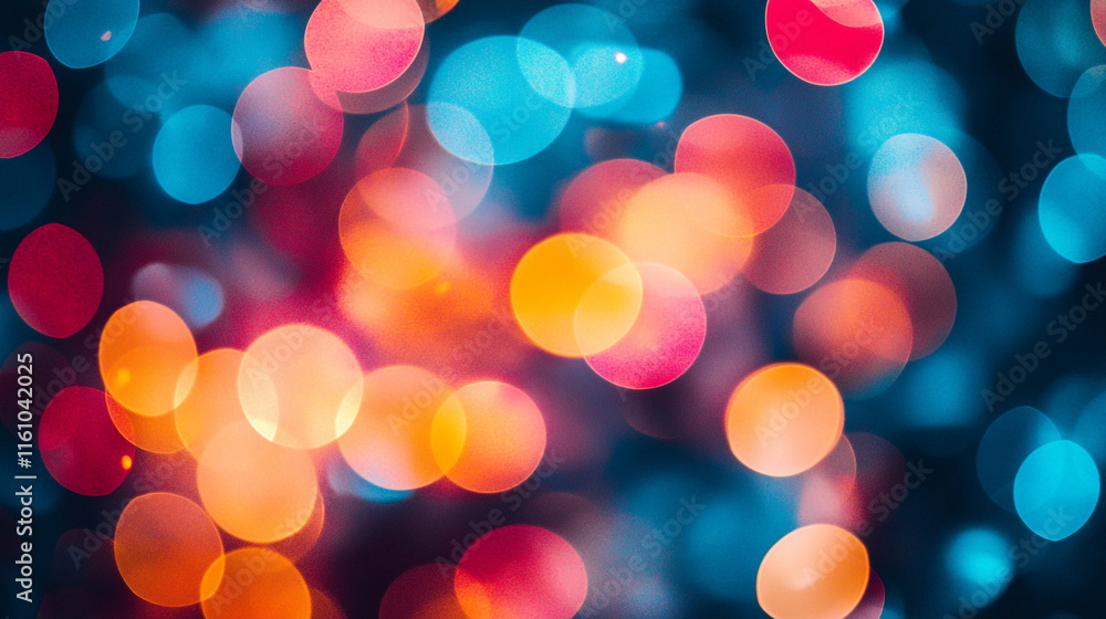Poster vibrant bokeh lights create a stunning visual display in a night scene