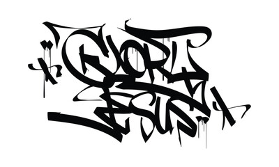 GLORY JESUS graffiti tag style design