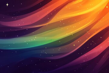 Fototapeta premium Abstract cosmic artwork featuring vibrant, flowing colors and subtle star details. Perfect for backgrounds or design projects.