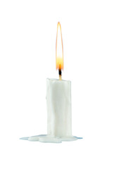 Burning candle Isolated