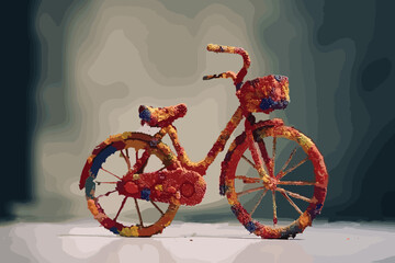 bicycle on dark background