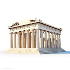 Obraz premium parthenon athens greece on white background