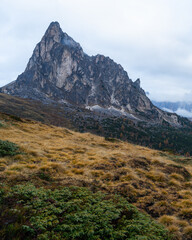 Passo Giau in the morning of October