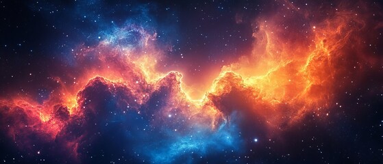 Fototapeta premium midnight constellations dissolve into vibrant radiant sky patterns., Generative AI