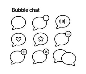 set of bubble chat icon