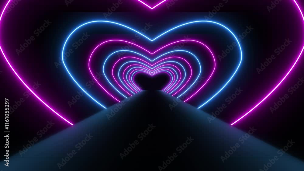 Wall mural vj led neon light tunnel event particles concert intro game edm music stage party openers titles abs