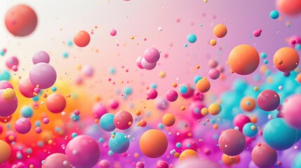 Vividly hued bokeh particles creating an abstract and celebratory atmosphere.