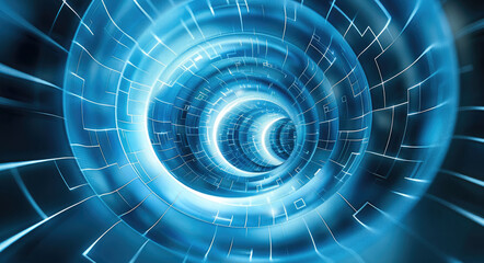 Abstract background, Cool light, Curve, blue, Cyan, Simple, Science and technology style.