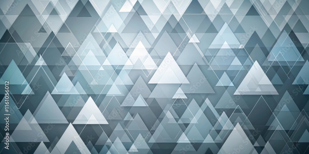 Leinwandbilder abstract geometric pattern of overlapping triangles in shades of blue and gray