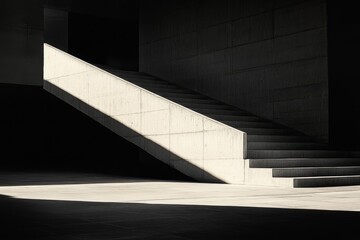 Fototapeta premium monochrome shapes dissolve into dynamic radiant shadow effects., Generative AI