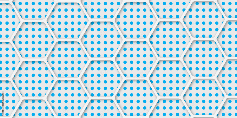 Poster seamless hexagon design. futuristic tile pattern. 3d elegant minimal geometric background. abstract 