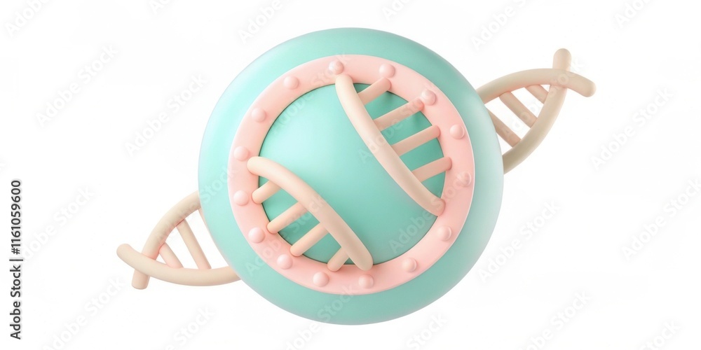 Poster a stylized representation of dna intertwined with a planet, symbolizing the connection between genet