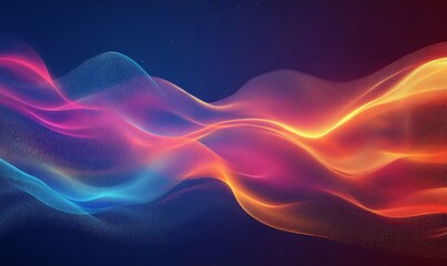 Obraz premium mystic waves ripple through vibrant, dynamic digital landscapes., Generative AI