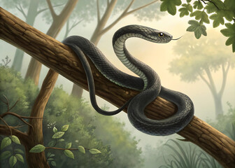 Obraz premium 2025 year of the wooden snake