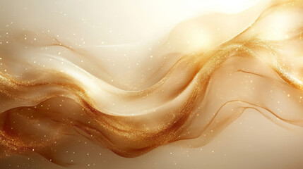 Obraz premium Elegant Abstract Gold Background. Golden Waves on White Background, illustration