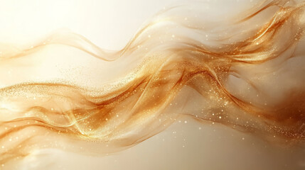 Obraz premium Luxury Gold Abstract Background with Golden Waves and Glowing Flowing Lines on a White Background