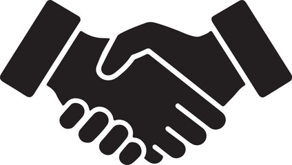 handshake silhouette icon