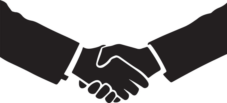 handshake silhouette icon