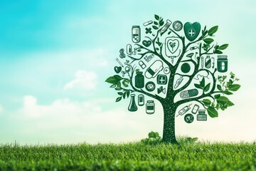 A Tree of Life Representing Healthcare and Wellness