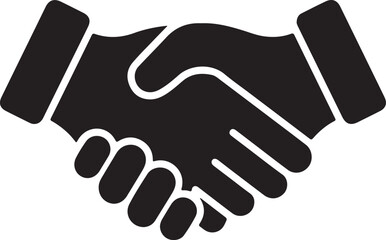 handshake silhouette icon