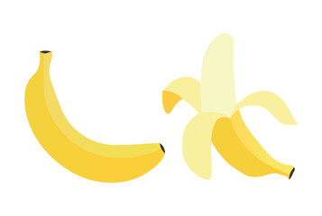 banana on white background