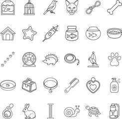 Pet Supplies, Animals, Accessories, Care, Food, Cage, Toys, Health, Grooming, Icons