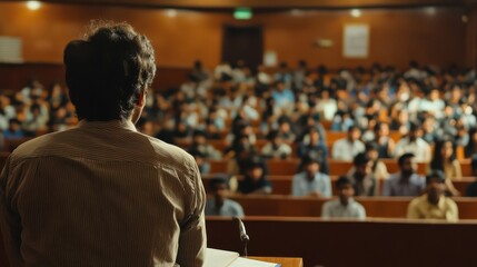 Engaging Lecture in a Packed Auditorium