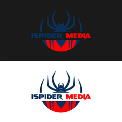 minimal spider line and circle logo design
