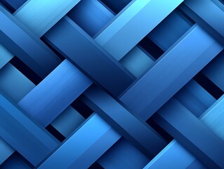 Abstract Blue Interwoven Rectangular Pattern Design