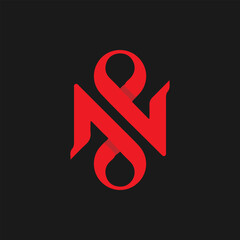 Letter N S icon logo design template. creative initial S N symbol inspiration
