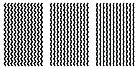 Seamless zig zag pattern set