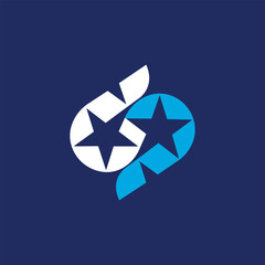 Letter S Planet Outer Space Planetary Galaxy Cosmos Astronomy Vector Logo Design Illustration
