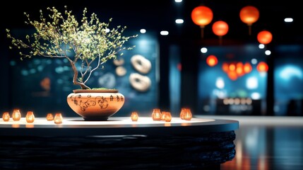 Vibrant Chinese New Year celebration glowing gold accents symbolic zodiac motifs and festive red lanterns creating a joyous and harmonious atmosphere