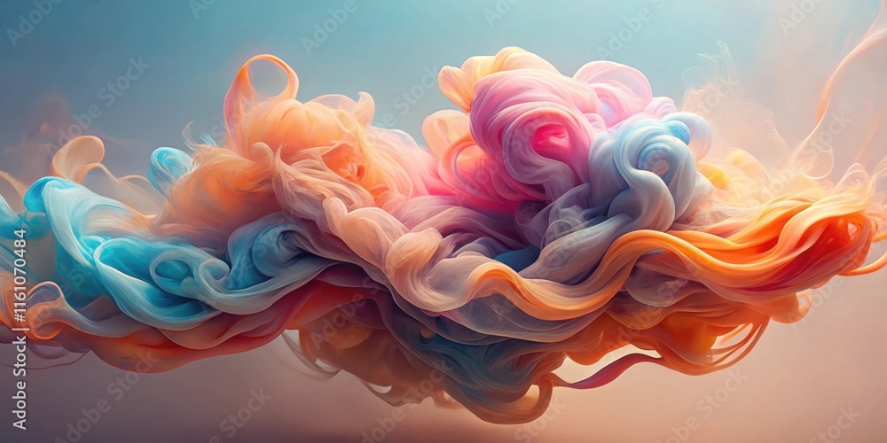 Aufkleber abstract swirl of colors in liquid, creating a mesmerizing and dreamlike visual experience