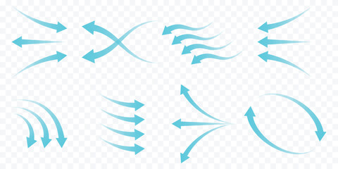 Airflow icon. Air flow arrow icon vector illustration.
