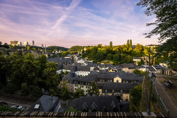 Luxembourg City Skyline And Grund