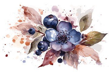 Add a touch of natural beauty to your designs with this stunning watercolor flower illustration. Featuring lifelike blooms in a variety of colors, it is perfect for invitations, greeting cards, poster