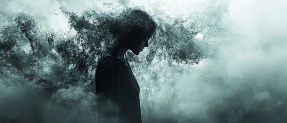 Obraz premium echoing fragments dissolve into radiant abstract digital visuals., Generative AI