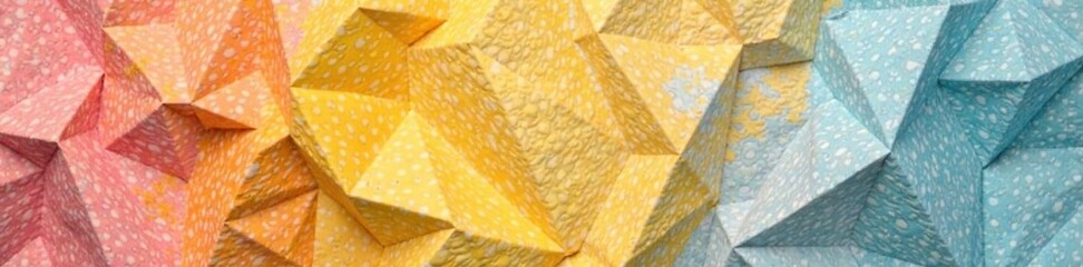 Crumpled and crinkled recycled paper with creases, folded, rough, bumpy