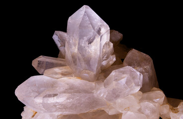 Crystal-clear quartz mineral, unique natural formation, perfect for display, collectors, and...