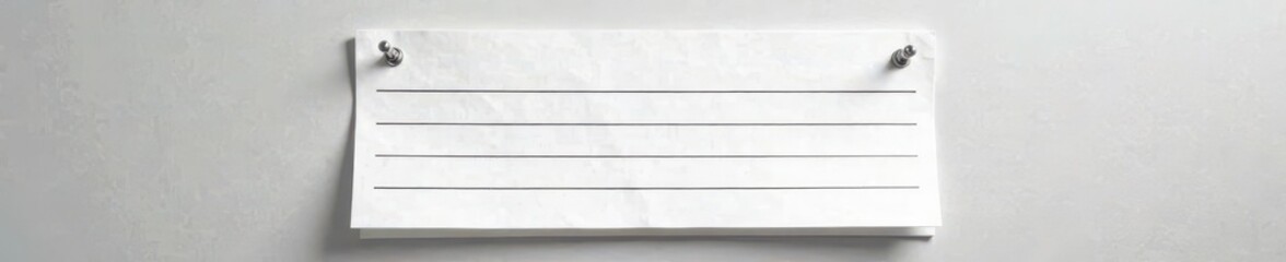 Simple and minimalist lined sheet of paper on a gray background, texture, paper