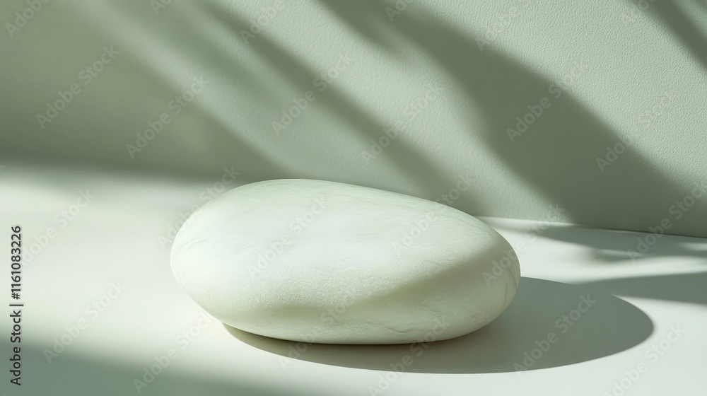 Aufkleber soft minimalist natural background for stylish product display enhanced by subtle shadows and smooth