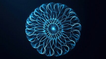 Fototapeta premium Abstract glowing mandala with layered patterns, representing the complexity of life s purpose