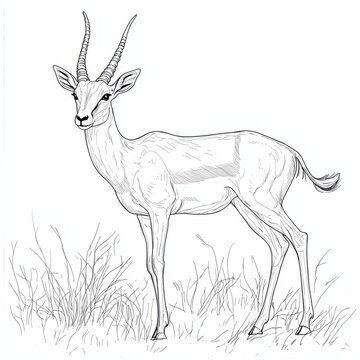 Elegant Impala Coloring page