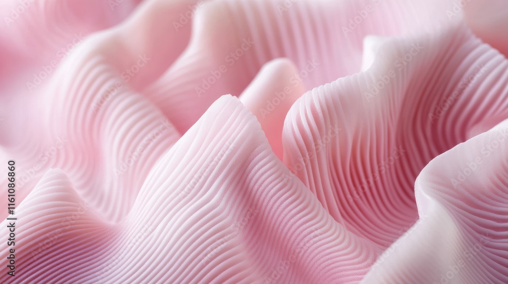 Poster soft pink abstract textile close-up with gentle waves and textured layers for artistic backgrounds