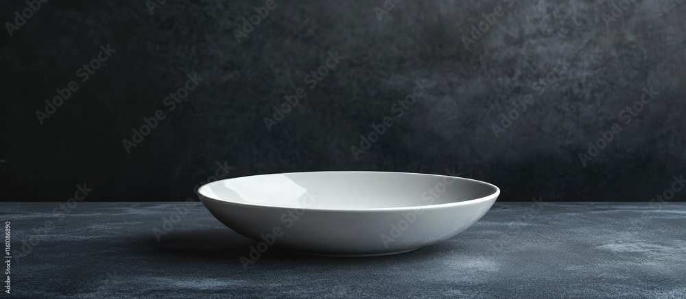 Aufkleber minimalist dish presentation with textured background and ample blank space for text or branding sui