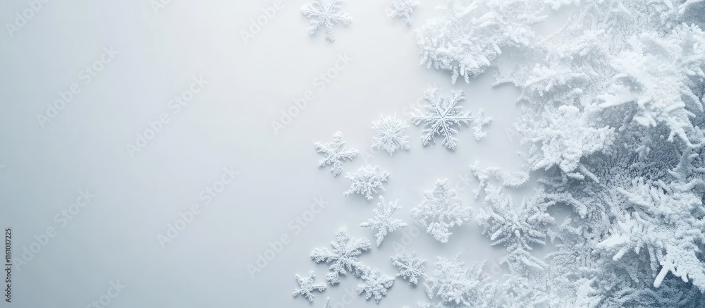 Poster winter landscape background with snowflakes ideal for digital tablets ui and web design featuring sp
