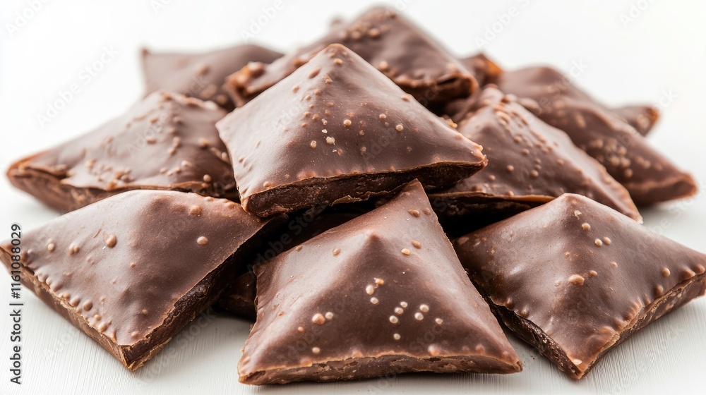 Poster nutritious and flavorful chocolate-coated samosas ideal for events with ample empty copy space for t
