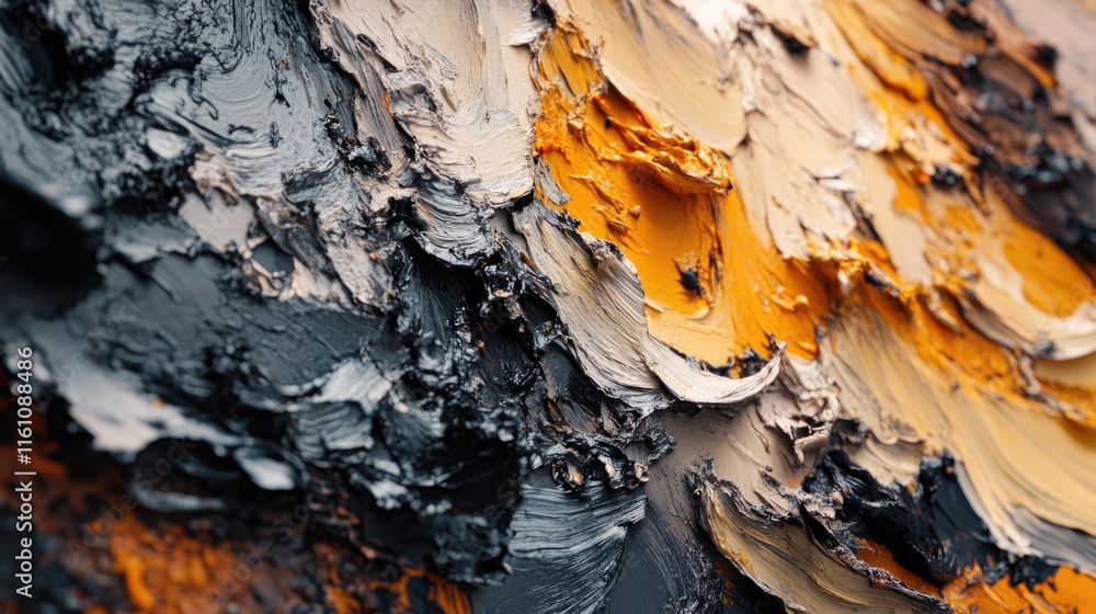 Poster vibrant mixed media abstract painting. rich color blend with texture and depth created using acrylic