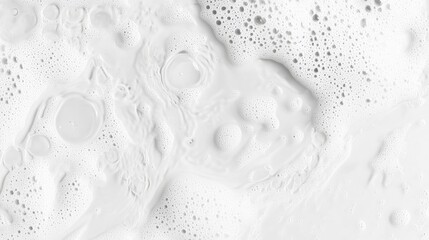 Textured White Background with Soap Bubbles Creating an Abstract and Serene Surface for Design and Creative Projects